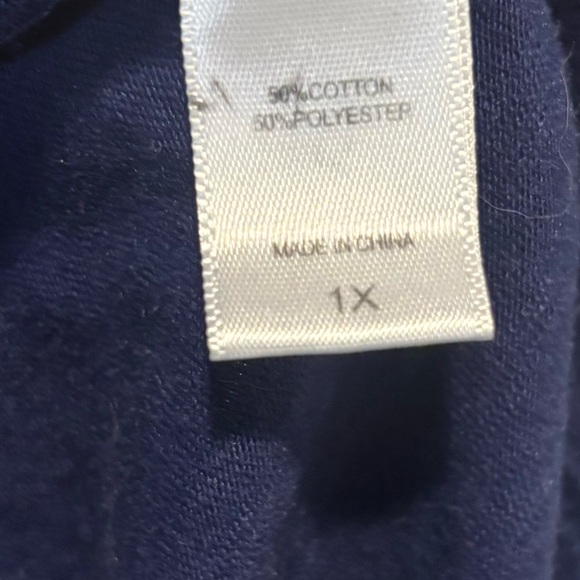 Muk Luks Navy V-Neck Top - Picture 5 of 6